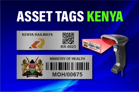 Custom logo asset tags and RFID identification labels