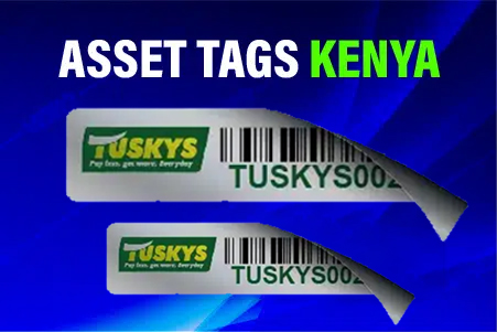 Roll of printed polyester self-adhesive asset labels