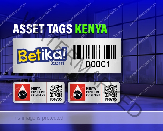 aluminium asset tags with acetone activated adhesive and barcode asset tags in Kenya